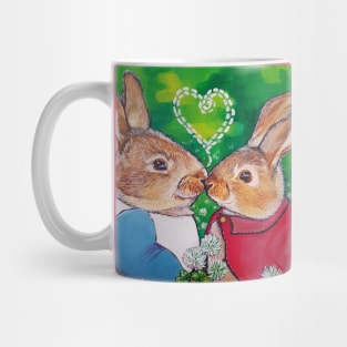 Bunnies Rabbits bunny hug Mug